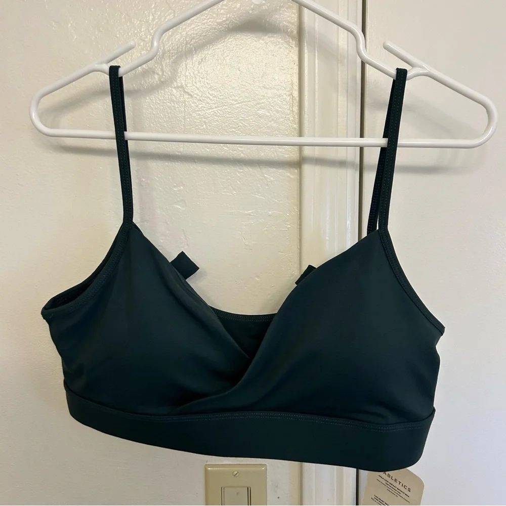 NWT Fabletics Nola Low Impact Sports Bra Dark Pine Green Size Large - Picture 4 of 10